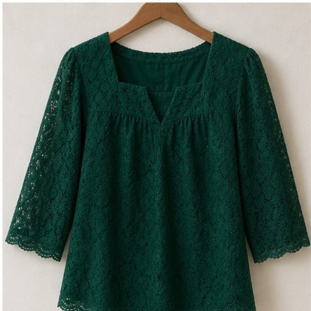 Emerald Ruffle Blouse